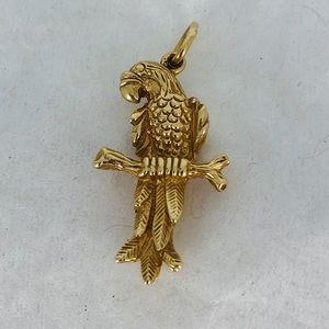 Vintage 14KT Tropical bird charm